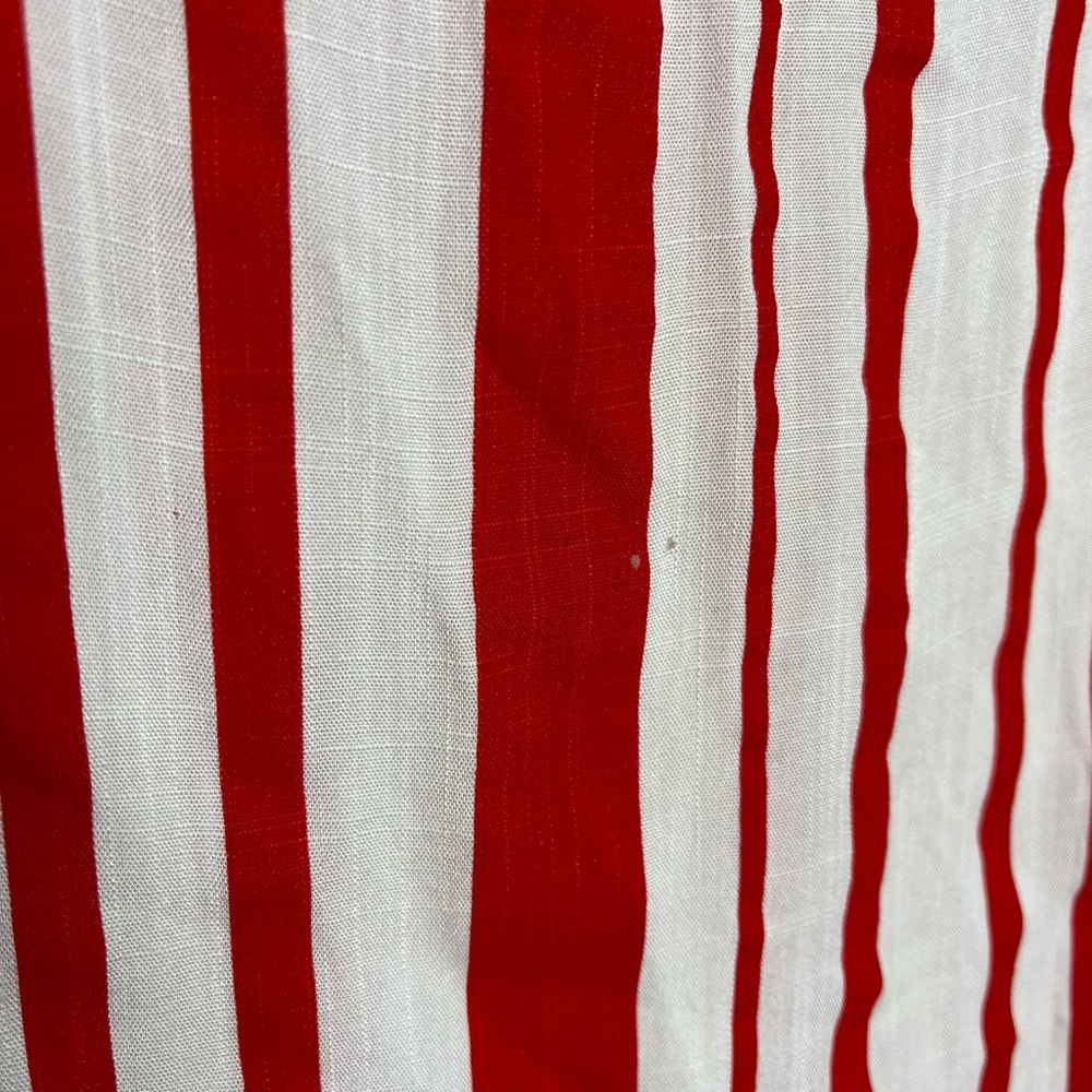 Umgee Red and White Vertical Stripes Vintage Vibe Lightweight Dress Swim Coverup - Picture 6 of 8